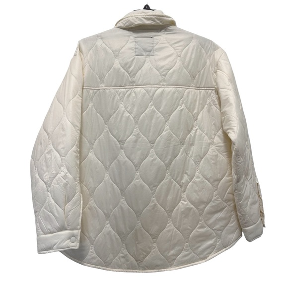 Bagatelle Cream Puffer Shirt Jacket with Quilted Design SZ M - Picture 2 of 3